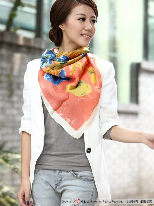 Silk Scarves | Large Square Silk Scarf #0069