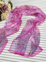 Silk Scarves - Long Silk Scarf - Silk Georgette #222