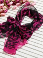 Silk Scarves, Long Silk Scarf, Silk Georgette #250