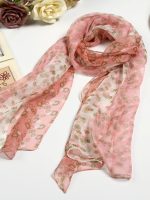 Silk Scarves, Long Silk Scarf, Silk Georgette #261