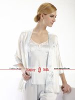 Silk Pajamas Set, three-piece suit