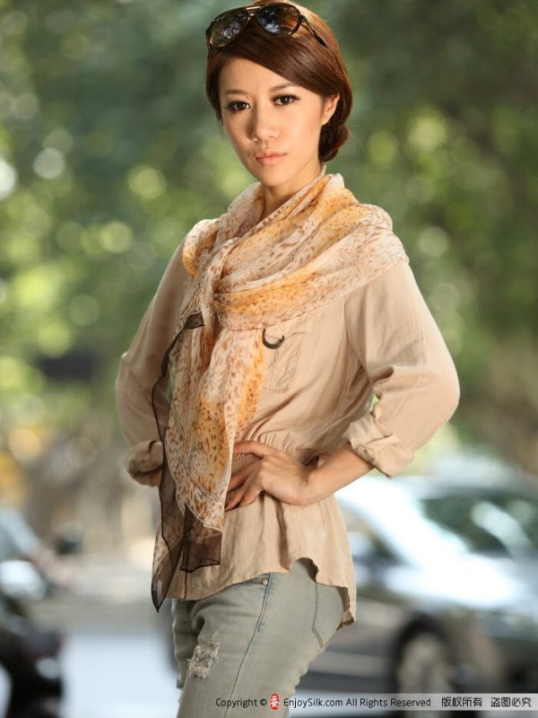 Silk Scarves - Long Silk Scarf - Silk Georgette #211