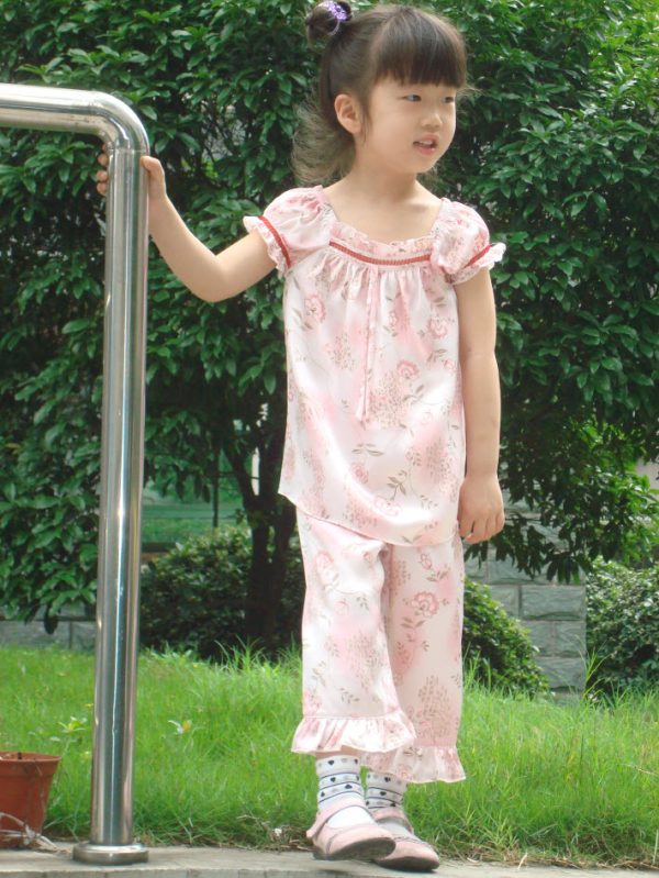 Silk Pajamas Set for Little Girls
