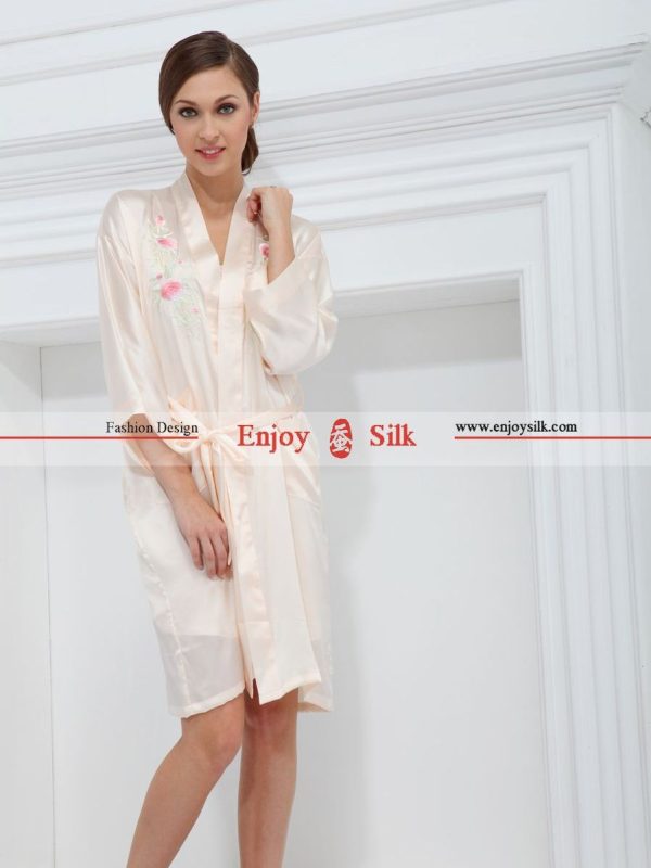 Silk Chemise and Silk Robe Set