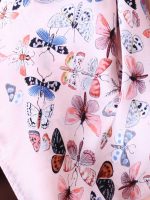 Pure Silk Square Scarf Butterfly Design