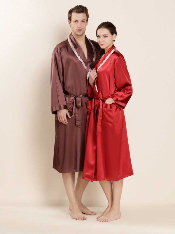 Luxury Matching Silk Robes His and Hers