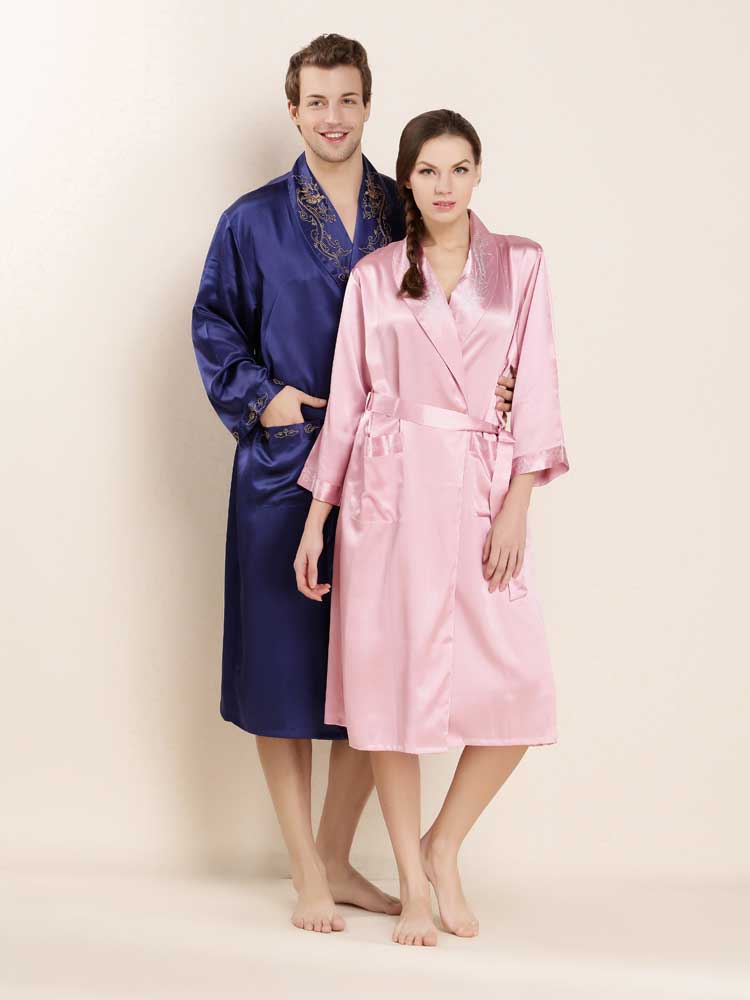 Classic Couple Silk Robes Enjoy Natural Silk
