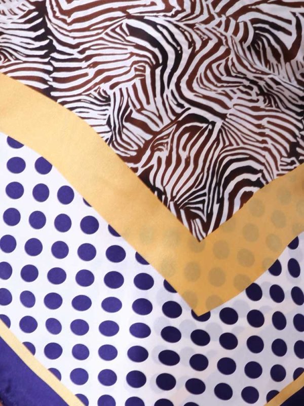 Pure Silk Scarves Dot Print Square Silk Scarf
