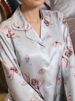 Fashion Silk Pajama Sets for Women Long Sleeve & Pant Pajamas