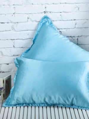 Lake Blue Silk PillowCase 1 Pcs