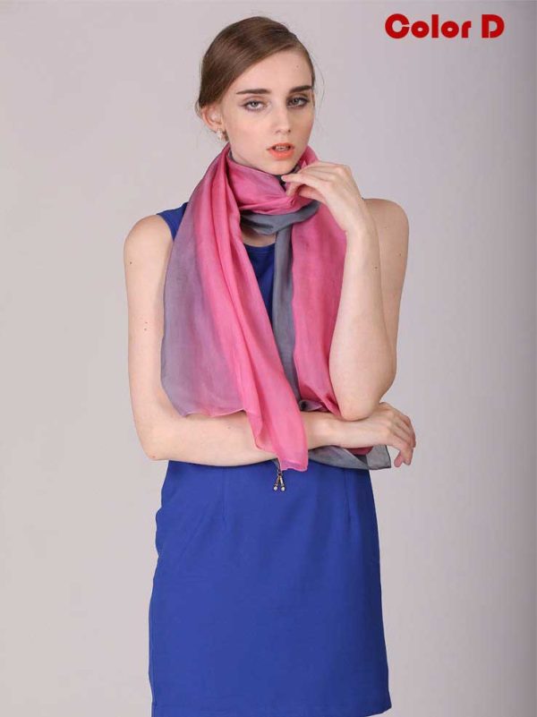 Gradient Silk Scarves | Long Silk Scarf
