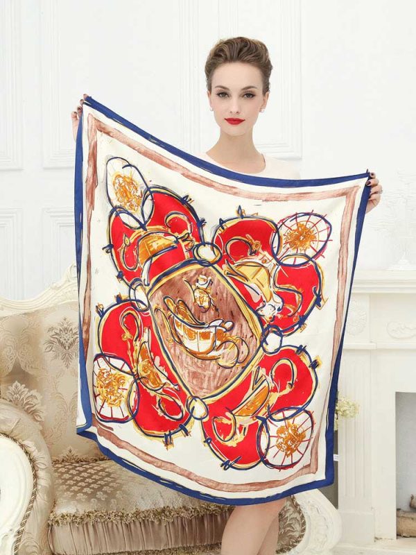 New Women Big Square Large Scarf Wrap 35"*35" Printing shawl