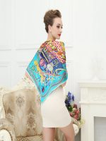 Big Size 90x90cm Square Scarf Pure Silk Women Lady Scarves Shawls