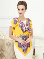 Elegent Women Large Square Silk Scarf Printed Fashion Spring And Autumn Shawl