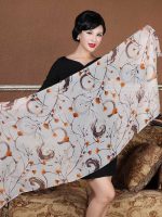 Women Fashion Women Girl Chiffon Printed Silk Long Soft Scarf