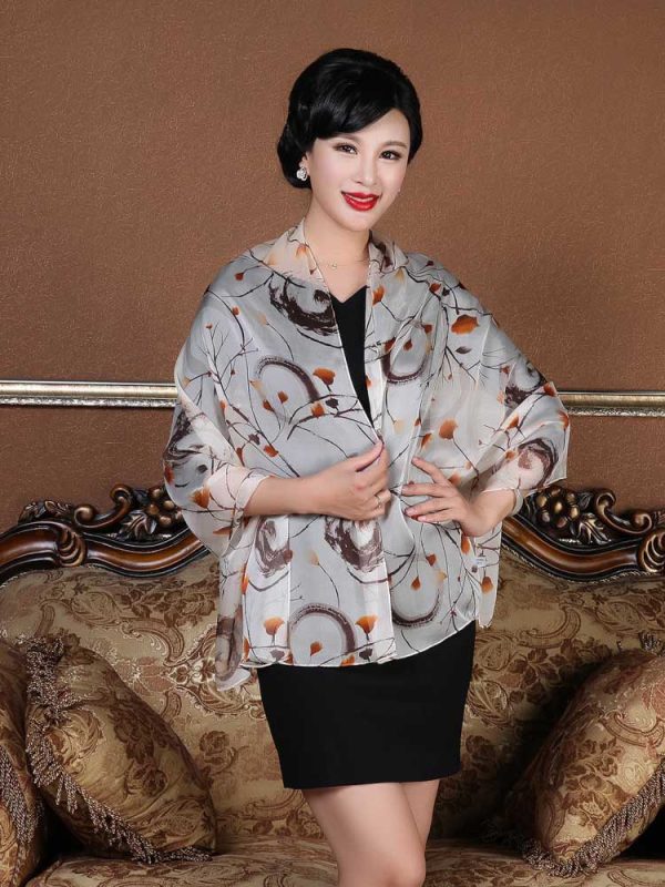 Women Fashion Women Girl Chiffon Printed Silk Long Soft Scarf