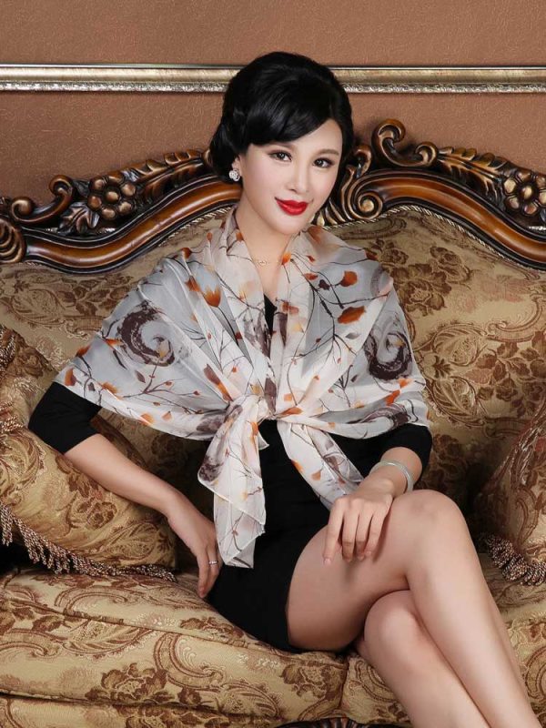 Women Fashion Women Girl Chiffon Printed Silk Long Soft Scarf