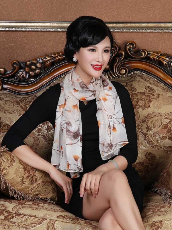 Women Fashion Women Girl Chiffon Printed Silk Long Soft Scarf