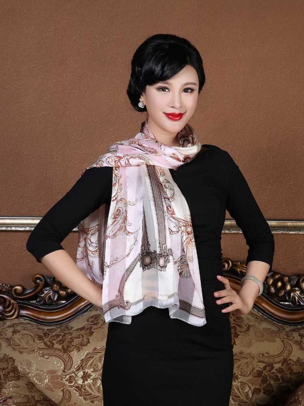 Women's 100% Luxury Long Silk Scarf