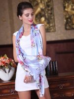 Long Silk Scarf, Elegant  Women Silk Scarves, 3 Color Available