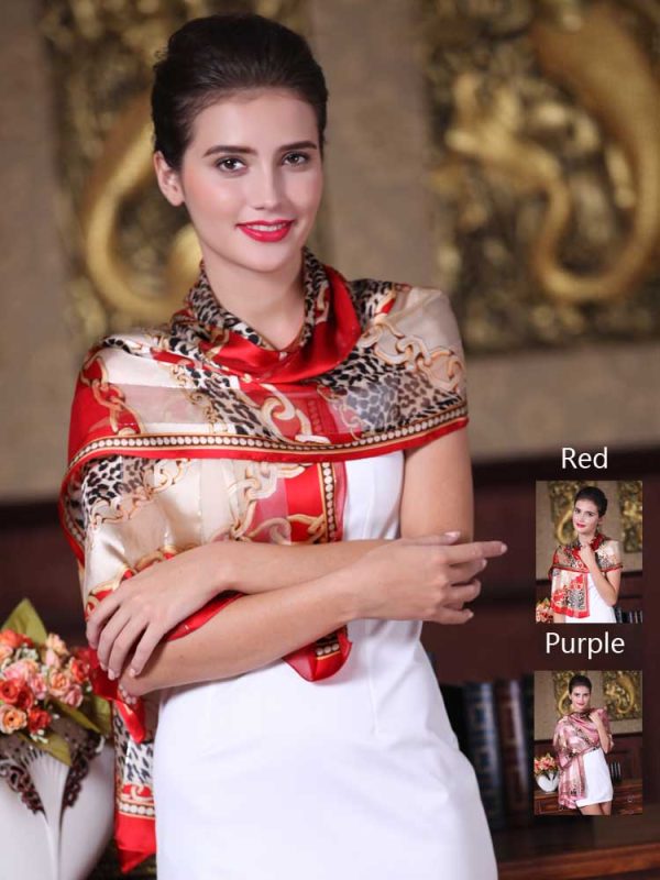 Women's Fashion Long Soft Wrap Lady Shawl Silk Scarf