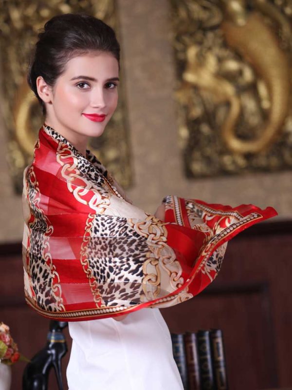 Women's Fashion Long Soft Wrap Lady Shawl Silk Scarf