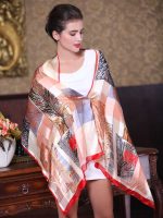 100% Silk Scarf Long Women Oversized Shawl NEW