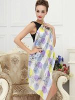 Pure Silk Scarf Long Floral Fashion Women Wrap