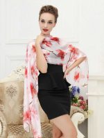 Pure Silk Scarf Long Red Fashion Women Soft Silk Wrap