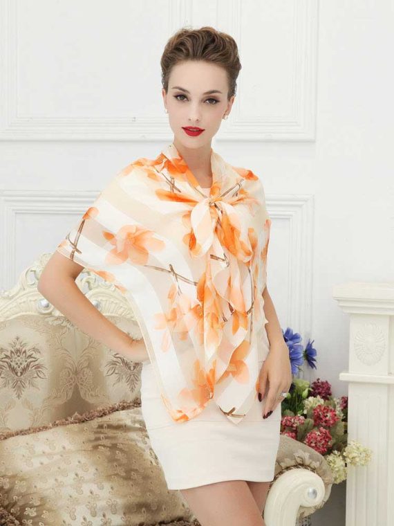 Women's 100% Luxury Long Silk Scarf