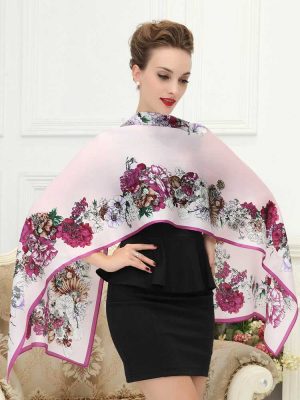 Women's Fashion Elegant Printed Silk Long Scarf-2222