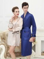 Pure Silk Long Robe For Men Size US S - XXL