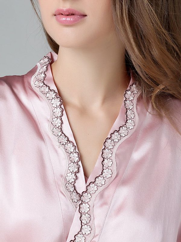 Silk Chemise, Silk Robe Set