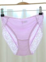 Womens Ladies 100% Silk Knitted Lace Pantie Briefs Solid Color