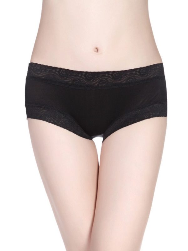 100% Silk Womens Lace Briefs, Silk Underwear