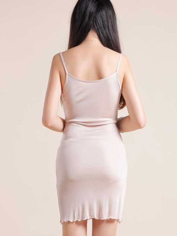 100% Silk Knit Silk Tank Dress Strap Wrap Dress