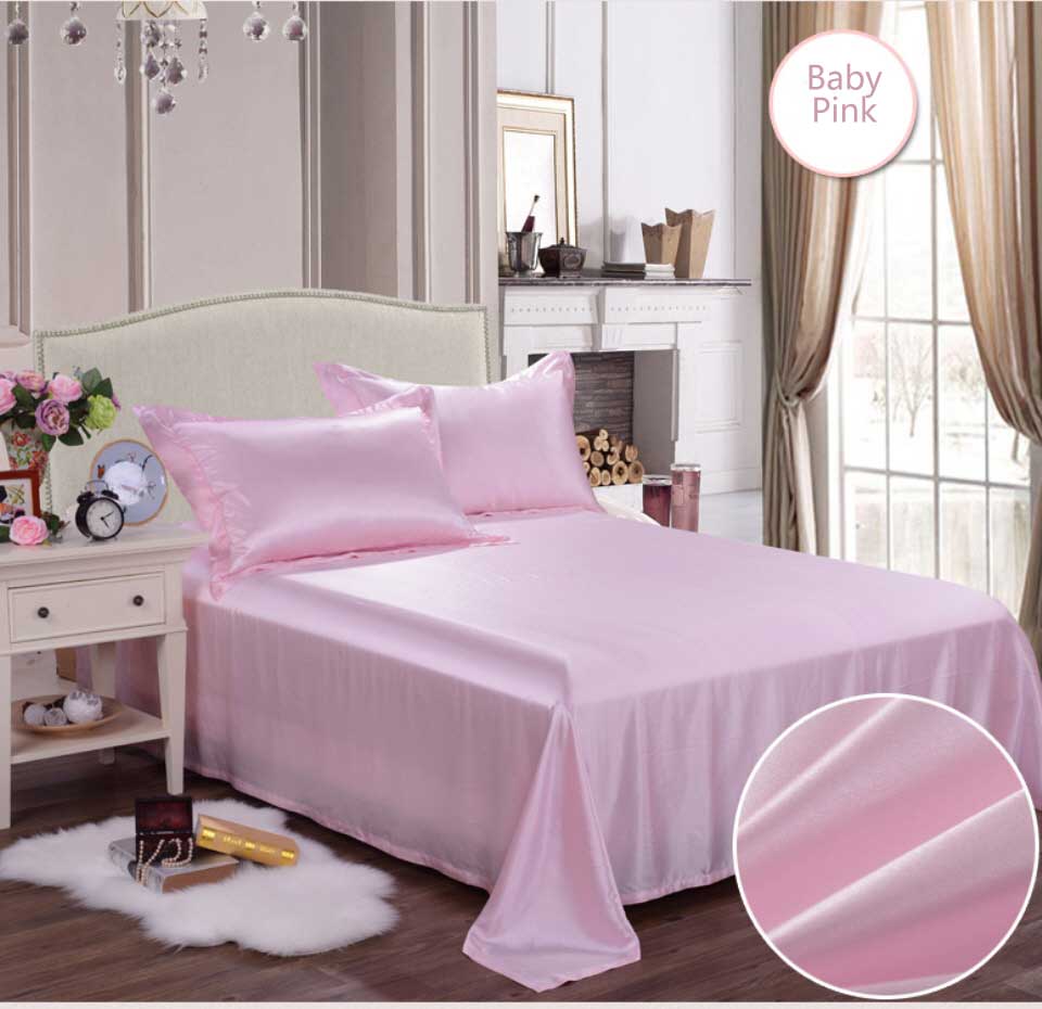 silk Pink flat sheet