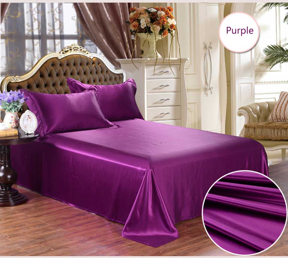 silk purple flat sheet