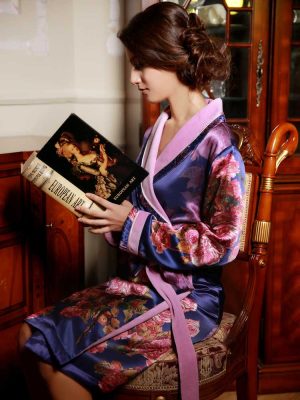 Winter Silk Plush Robe for Women-1368