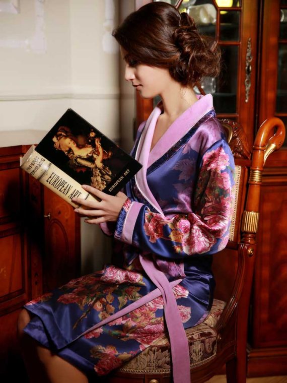 Winter Silk Plush Robe for Women
