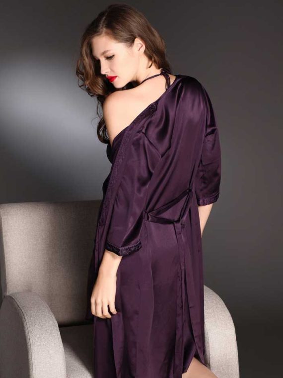 Silk Nightgown and Robe Set