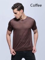 Men's Silk  Round Neck T-Shirt, Silk Underwear
