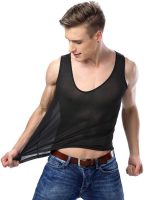 Men's 100% Silk A-Shirt Top Quality Muscle Knit Tank Top Silk Vests