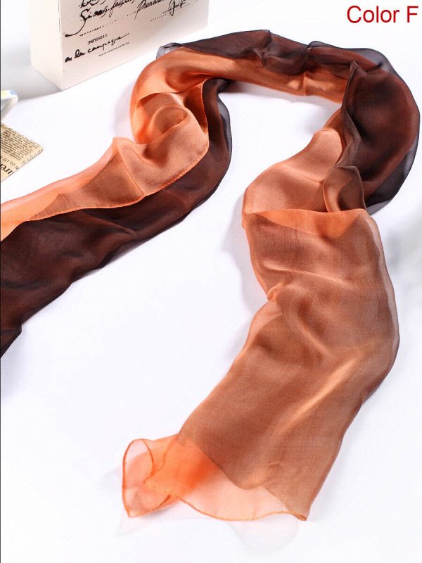 Gradient Silk Scarves | Long Silk Scarf