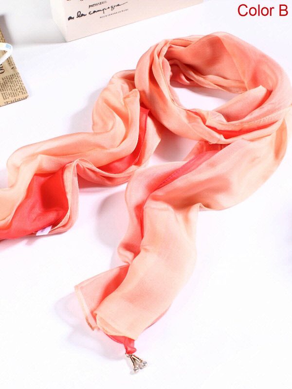 Gradient Silk Scarves | Long Silk Scarf