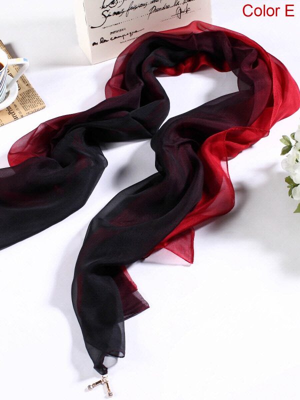 Gradient Silk Scarves | Long Silk Scarf