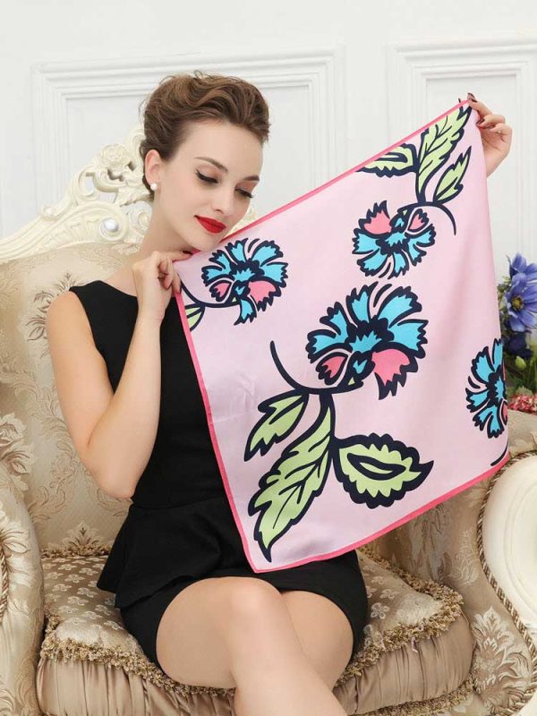 100% Silk Neckerchief Square Scarf
