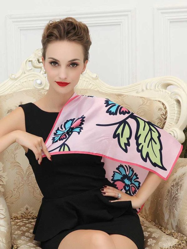 100% Silk Neckerchief Square Scarf