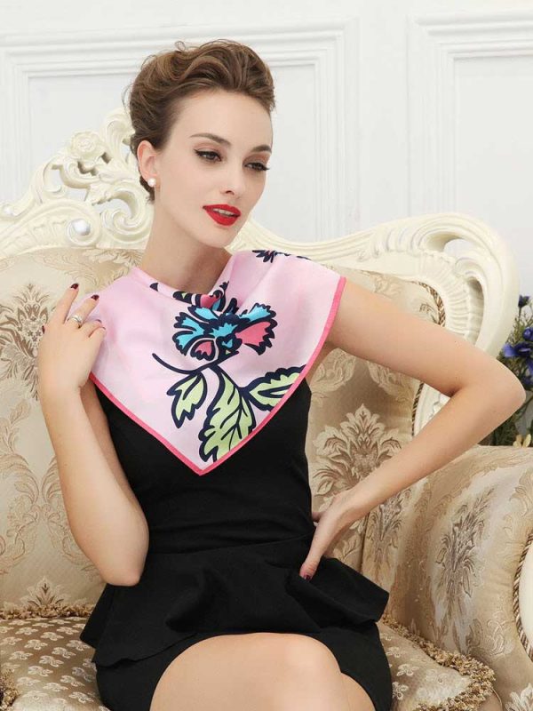 100% Silk Neckerchief Square Scarf