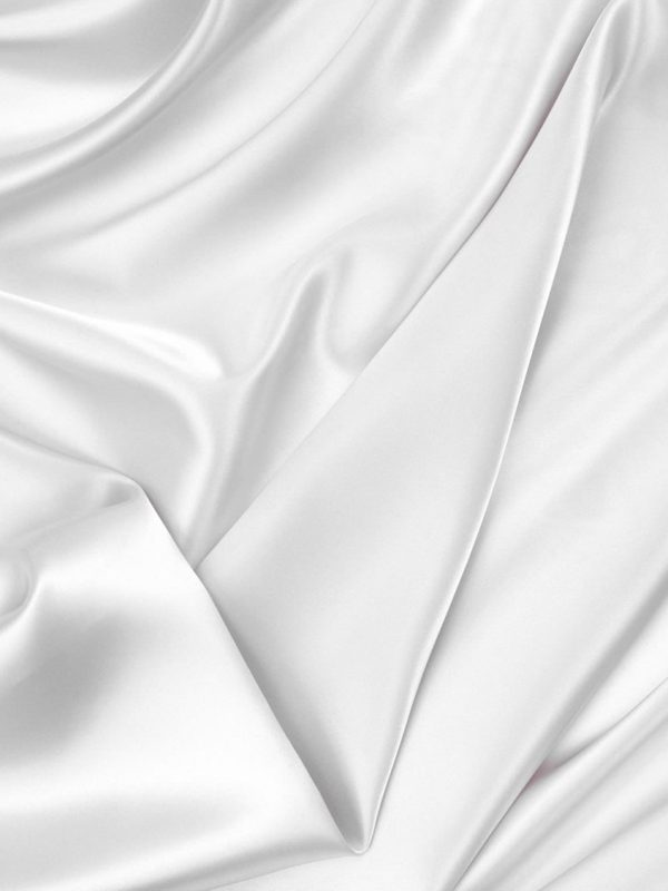 King Size 16 momme White Seamless Silk Flat Sheet